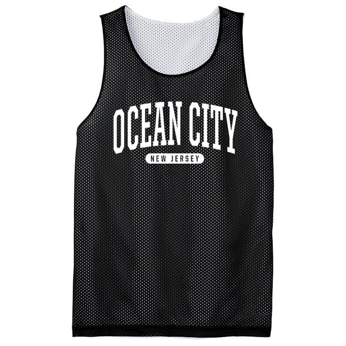 Ocean City New Jersey College Style Ocean City New Jersey Souvenir Mesh Reversible Basketball Jersey Tank