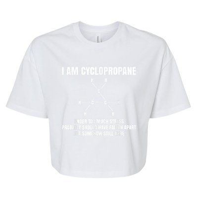 Organic Chemistry Nerd Gift Cyclopropane Stress Joke Bella+Canvas Jersey Crop Tee