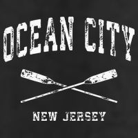 Ocean City New Jersey Vintage Nautical Crossed Oars Beanie