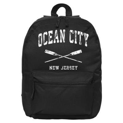 Ocean City New Jersey Vintage Nautical Crossed Oars 16 in Basic Backpack