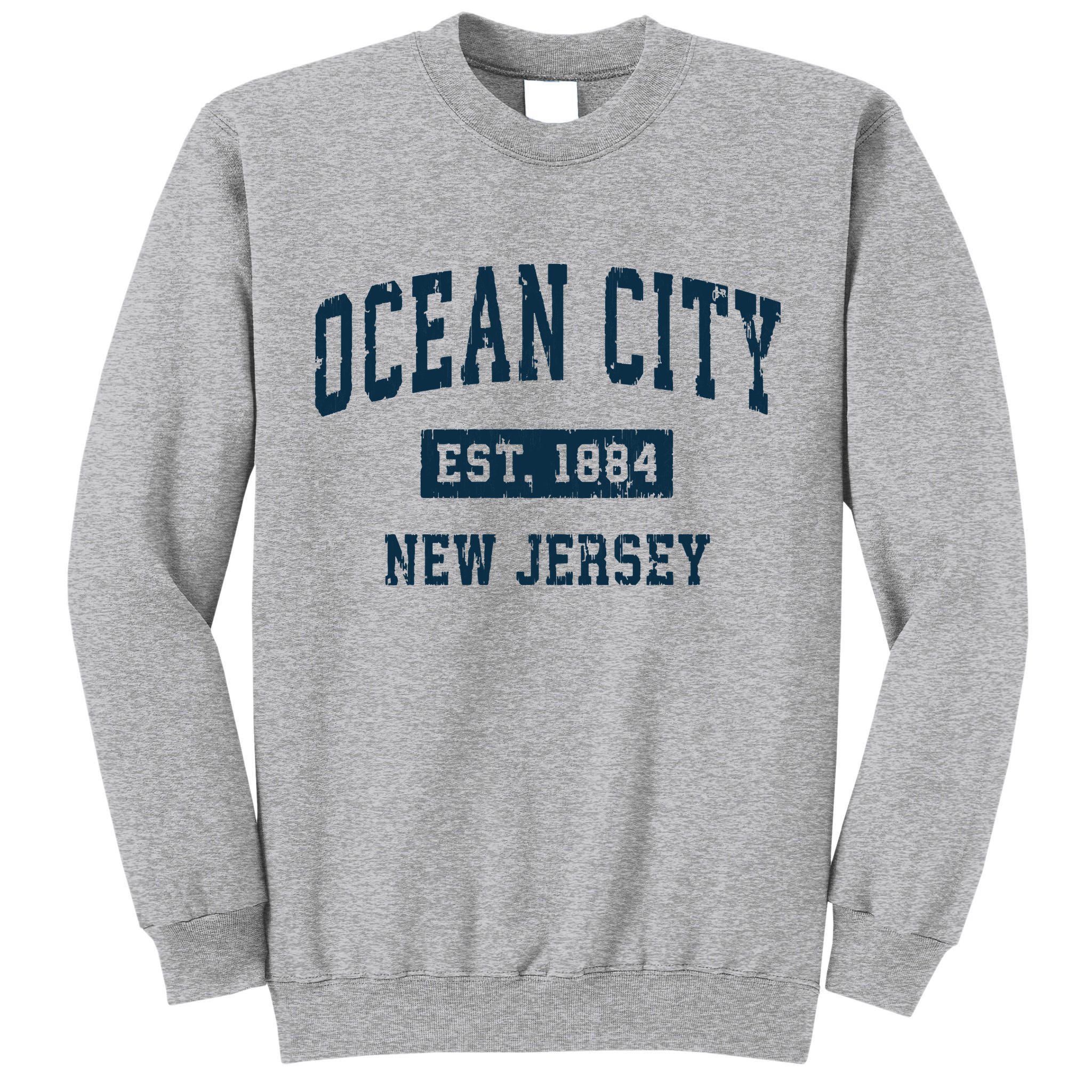 Ocean City New Jersey Nj Vintage Sports Design Print Tall Sweatshirt