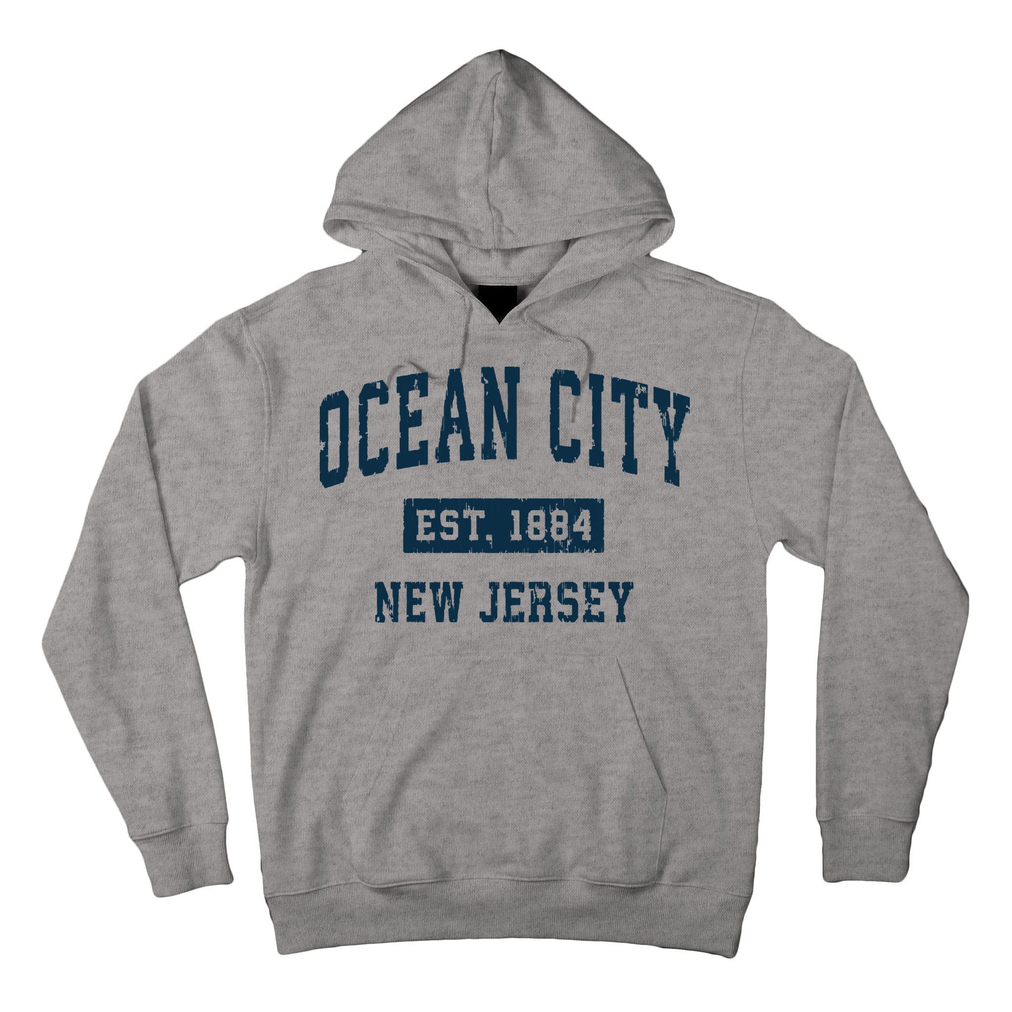 Ocean City New Jersey Nj Vintage Sports Design Print Tall Hoodie