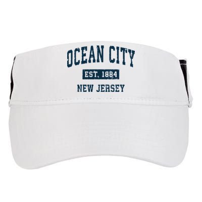 Ocean City New Jersey Nj Vintage Sports Design Print Adult Drive Performance Visor