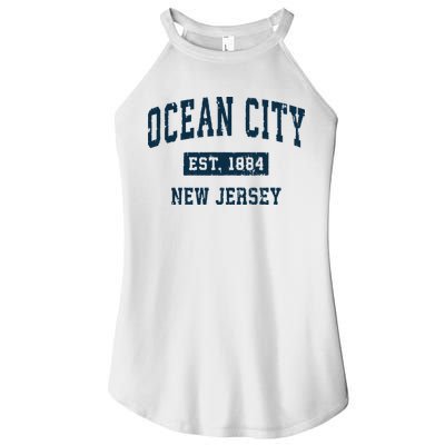 Ocean City New Jersey Nj Vintage Sports Design Print Women's Perfect Tri Rocker Tank