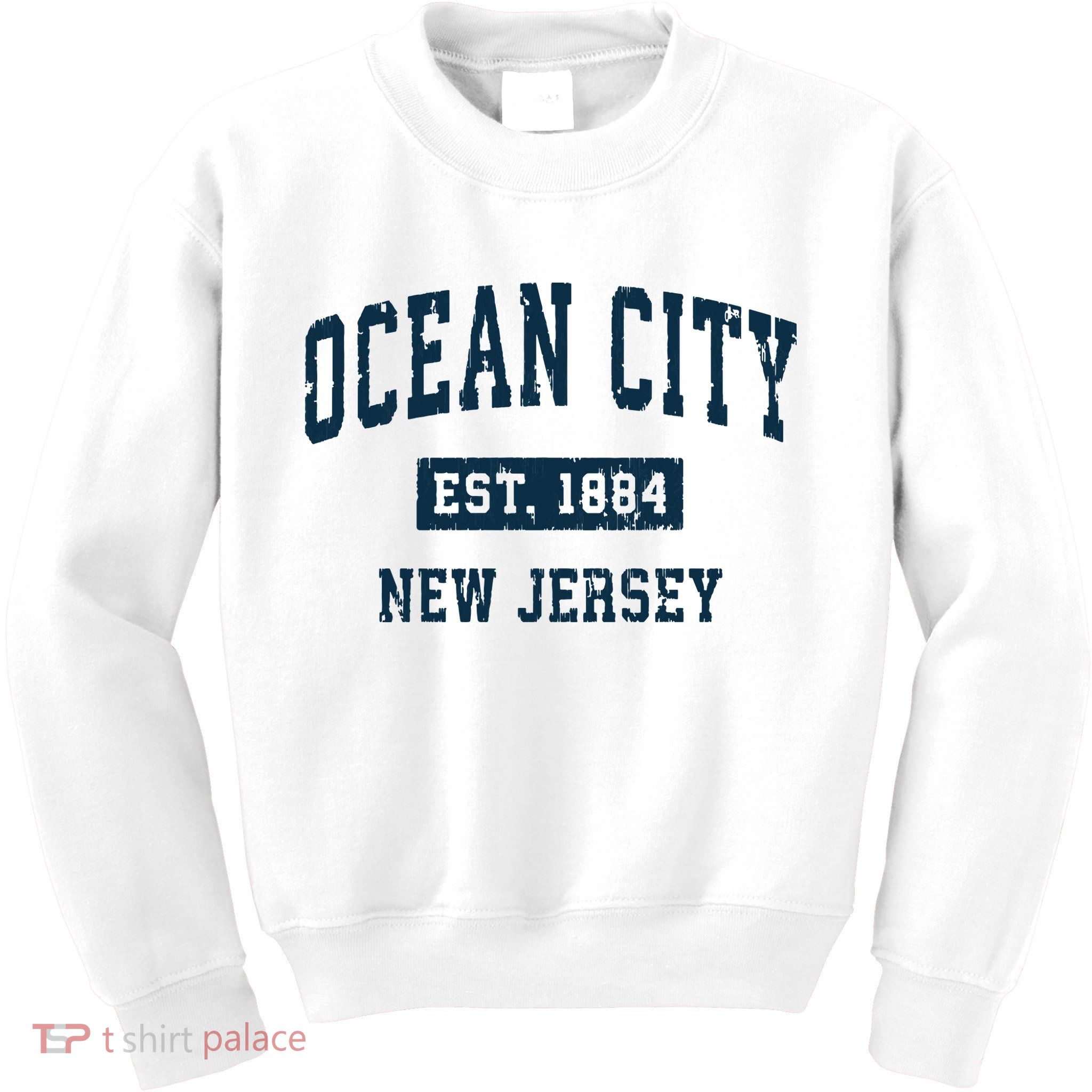 Ocean City New Jersey Nj Vintage Sports Design Print Kids Sweatshirt