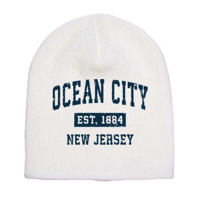 Ocean City New Jersey Nj Vintage Sports Design Print Short Acrylic Beanie