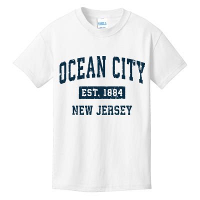 Ocean City New Jersey Nj Vintage Sports Design Print Kids T-Shirt