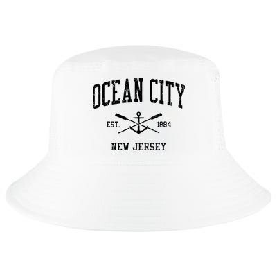Ocean City Nj Vintage Crossed Oars Boat Anchor Sports Cool Comfort Performance Bucket Hat