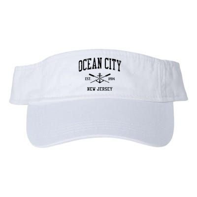 Ocean City Nj Vintage Crossed Oars Boat Anchor Sports Visor