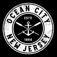 Ocean City New Jersey Nj Vintage Boat Anchor & Oars Long Sleeve Shirt