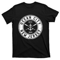 Ocean City New Jersey Nj Vintage Boat Anchor & Oars T-Shirt