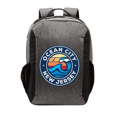 Ocean City New Jersey Nj Vintage Nautical Waves Design Vector Backpack