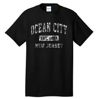 Ocean City New Jersey Nj Vintage Established Sports Tall T-Shirt