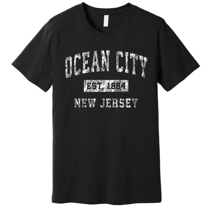 Ocean City New Jersey Nj Vintage Established Sports Premium T-Shirt