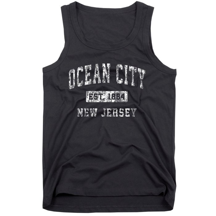 Ocean City New Jersey Nj Vintage Established Sports Tank Top