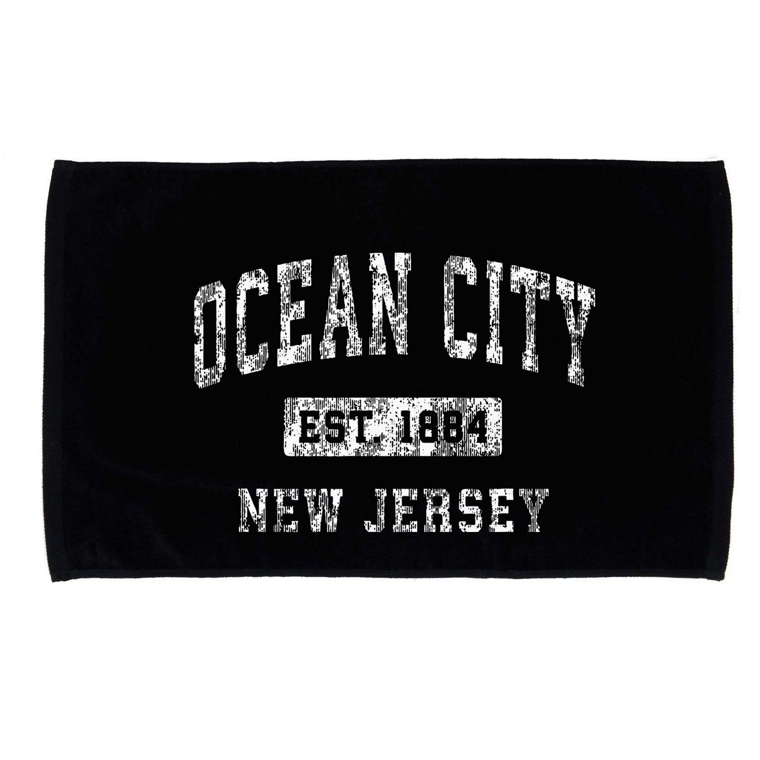 Ocean City New Jersey Nj Vintage Established Sports Microfiber Hand Towel