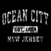 Ocean City New Jersey Nj Vintage Established Sports Womens T-Shirt