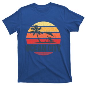 Ocean City Nj Md Beach Retro Sun Distressed Design Gift T-Shirt