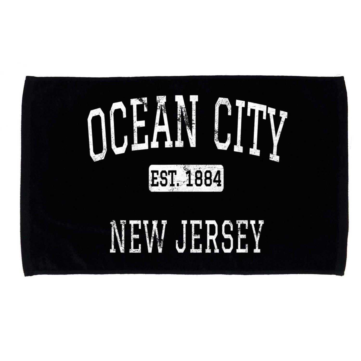 Ocean City New Jersey NJ Vintage Microfiber Hand Towel