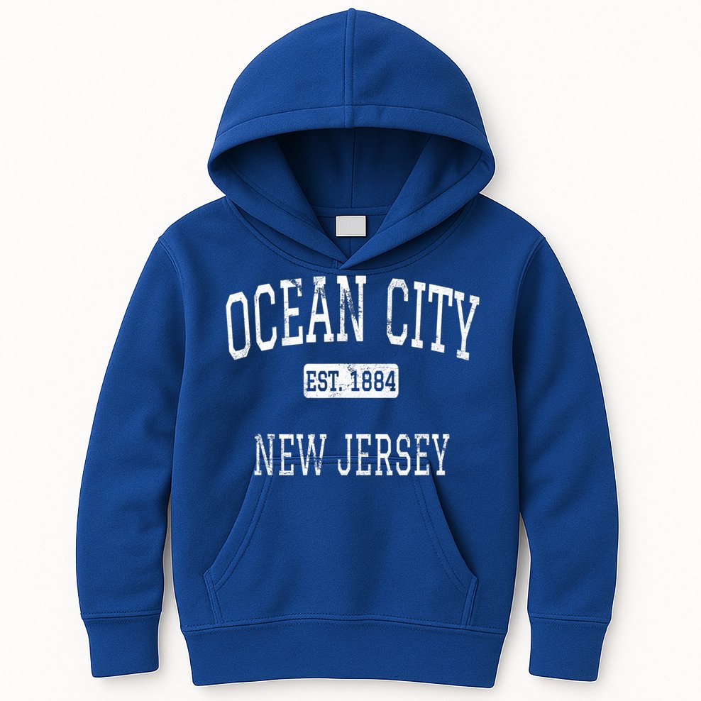 Ocean City New Jersey NJ Vintage Kids Hoodie