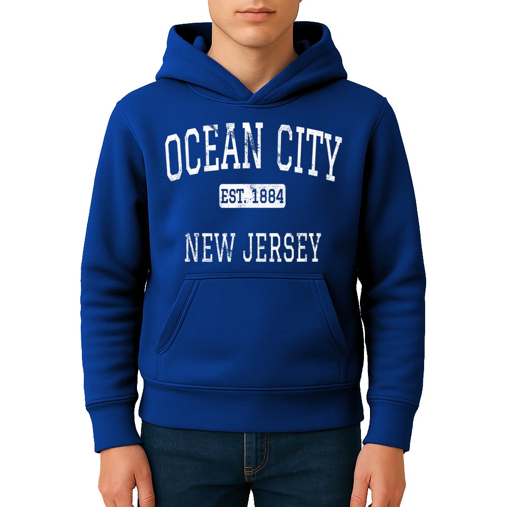 Ocean City New Jersey NJ Vintage Kids Hoodie