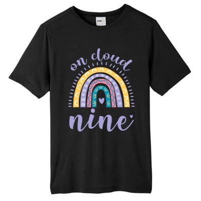 On Cloud Nine 9th Birthday 9 Years Old Rainbow Tall Fusion ChromaSoft Performance T-Shirt