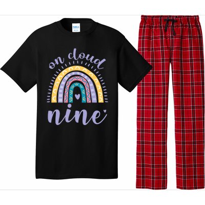 On Cloud Nine 9th Birthday 9 Years Old Rainbow Pajama Set