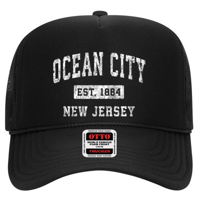Ocean City New Jersey Nj Vintage Established Sports Trucker Hat