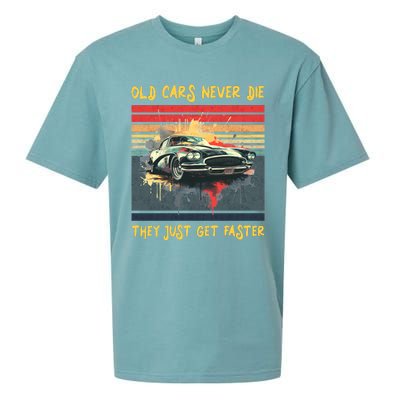 Old Cars Never Die They Just Get Faster Sueded Cloud Jersey T-Shirt