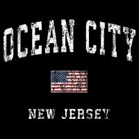 Ocean City New Jersey Nj American Flag Sports Doggie Tank