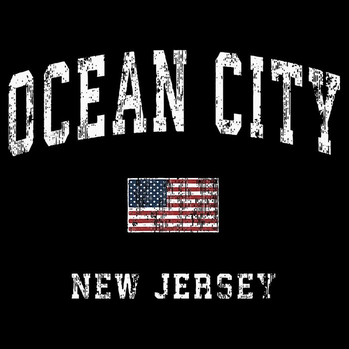 Ocean City New Jersey Nj American Flag Sports Doggie Tank
