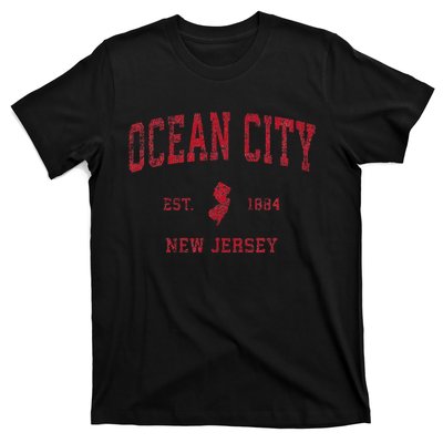 Ocean City New Jersey Nj Vintage Sports Design T-Shirt