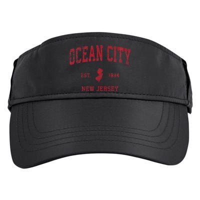 Ocean City New Jersey Nj Vintage Sports Design Adult Drive Performance Visor