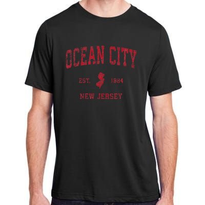 Ocean City New Jersey Nj Vintage Sports Design Adult ChromaSoft Performance T-Shirt