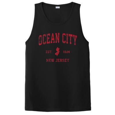 Ocean City New Jersey Nj Vintage Sports Design PosiCharge Competitor Tank