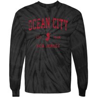 Ocean City New Jersey Nj Vintage Sports Design Tie-Dye Long Sleeve Shirt