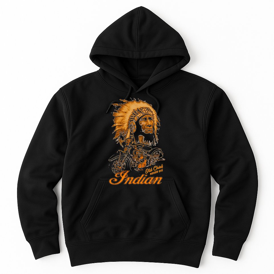 old chief never die indian native pride motorcycle Hoodie