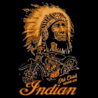 old chief never die indian native pride motorcycle 16 in Basic Backpack