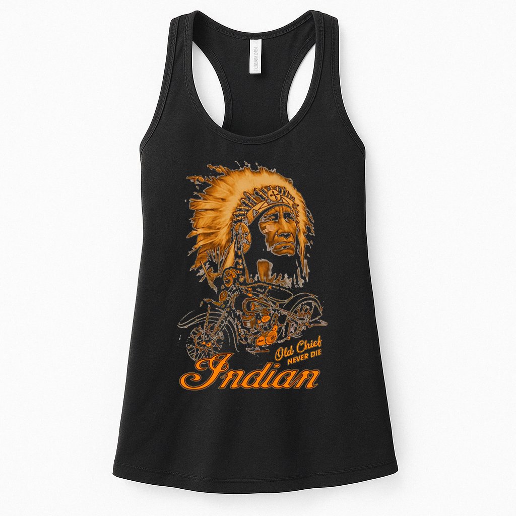 old chief never die indian native pride motorcycle Womens Tank Top