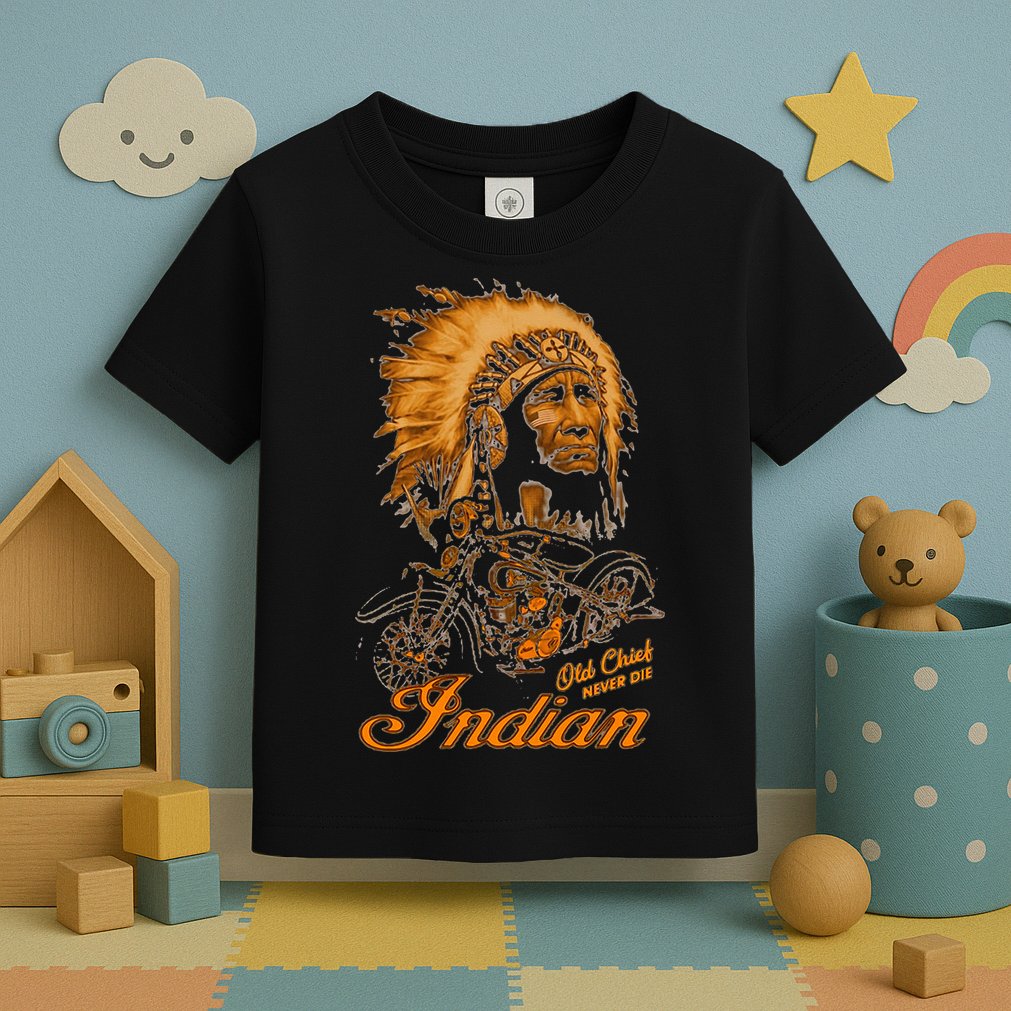 old chief never die indian native pride motorcycle Toddler T-Shirt