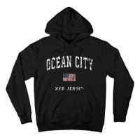 Ocean City New Jersey Nj Vintage American Flag Tall Hoodie