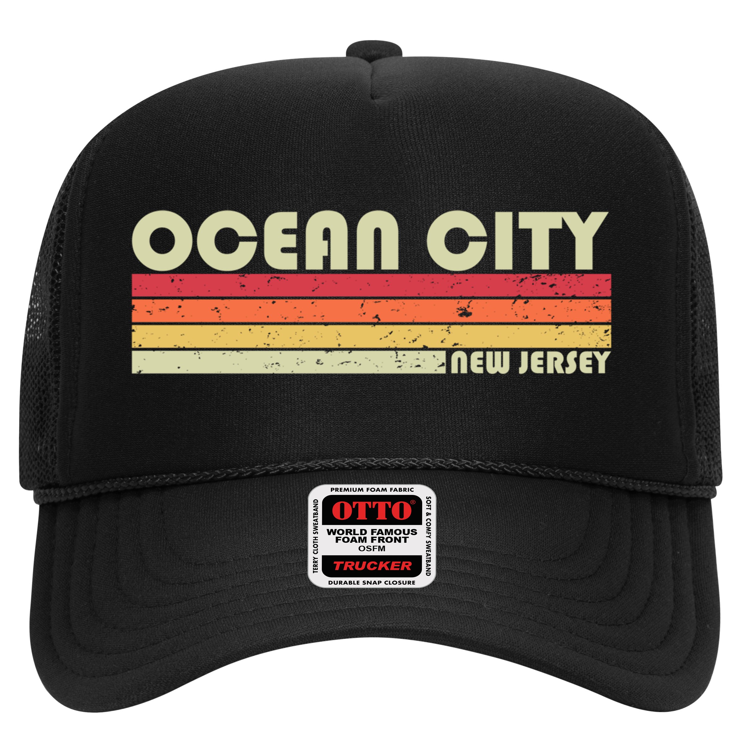 Ocean City Nj New Jersey Funny City Home Roots Gift Retro Great Gift Hat