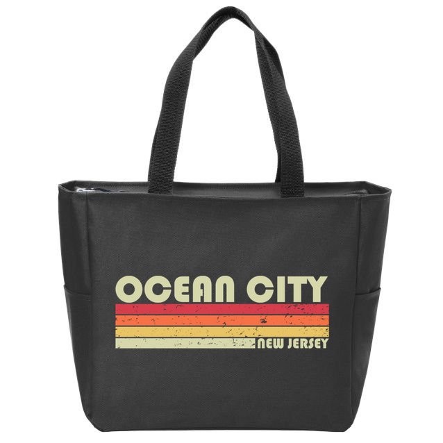 Ocean City Nj New Jersey Funny City Home Roots Gift Retro Great Gift Zip Tote Bag