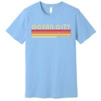 Ocean City Nj New Jersey Funny City Home Roots Gift Retro Great Gift Premium T-Shirt