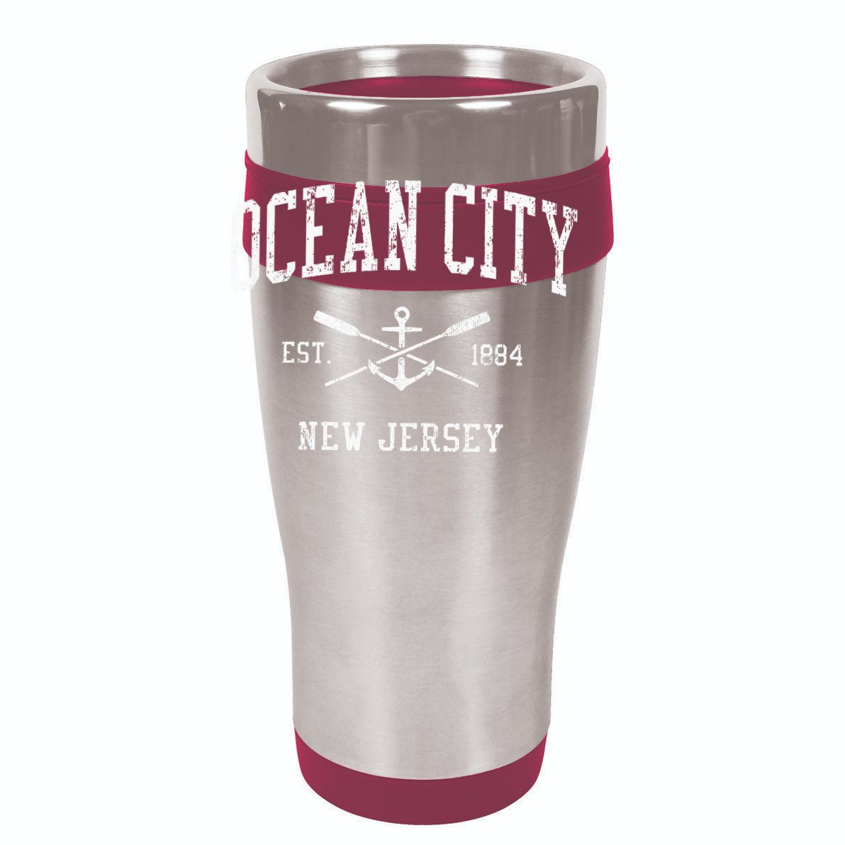 Ocean City Nj Vintage Crossed Oars & Boat Anchor Sports Cooling Performance Crew T-Shirt