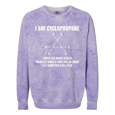 Organic Chemistry Nerd Cyclopropane Stress Joke Colorblast Crewneck Sweatshirt