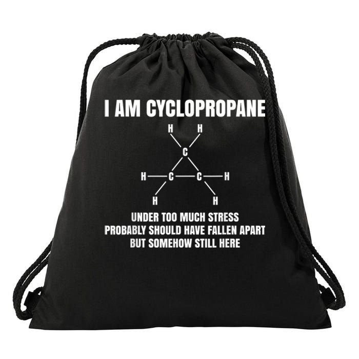 Organic Chemistry Nerd Cyclopropane Stress Joke Drawstring Bag