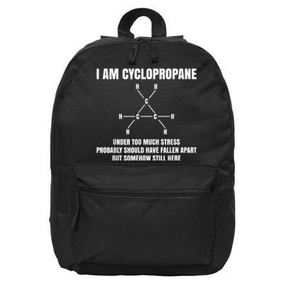 Organic Chemistry Nerd Cyclopropane Stress Joke 16 in Basic Backpack