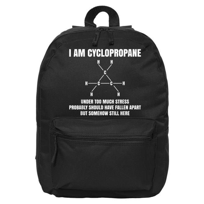 Organic Chemistry Nerd Cyclopropane Stress Joke 16 in Basic Backpack