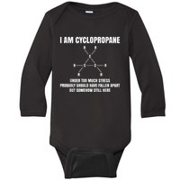 Organic Chemistry Nerd Cyclopropane Stress Joke Baby Long Sleeve Bodysuit